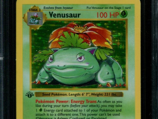 Venusaur 1st Edition - 15/102 - CGC 7.5 Near Mint+ - Base Set Shadowless - 33017