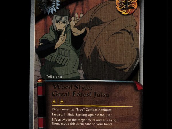 Wood Style: Great Forest Jutsu - 633 - NM - 1st Edition - Foil - Naruto CCG - D4-295