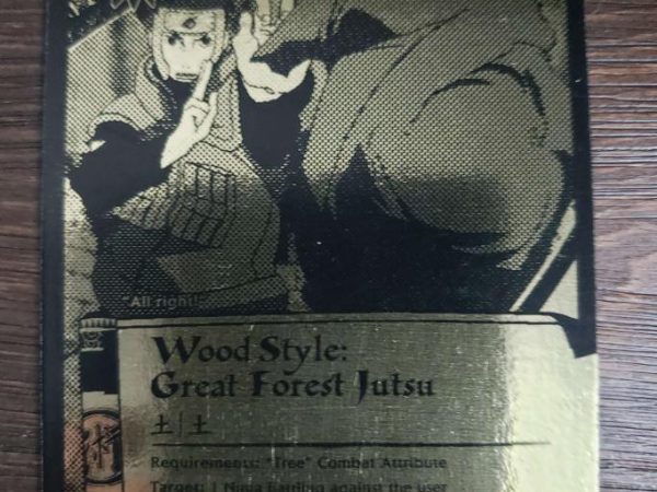 Wood Style: Great Forest Jutsu - 633 - NM - 1st Edition - Gold Foil - Naruto CCG - D4-99
