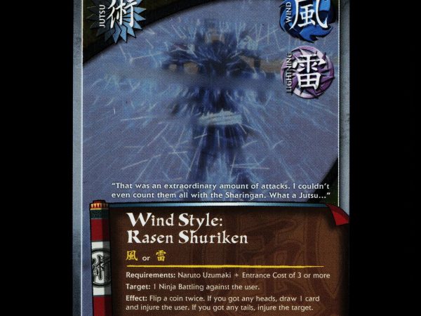 Wind Style: Rasen Shuriken - 741 - NM - 1st Edition Foil - S18 - Naruto CCG - D3-118