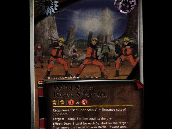 Wind Style: Rasen Shuriken - 831 - NM - 1st Edition Foil - TP3 - Naruto CCG - D4-181