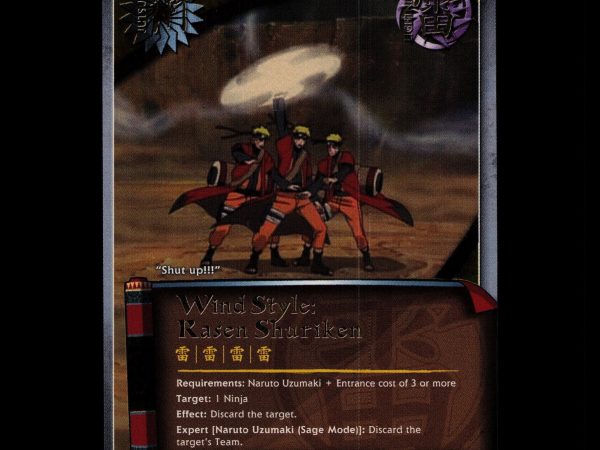Wind Style: Rasen Shuriken - 907 - NM - 1st Edition Foil - S24 - Naruto CCG - D4-47