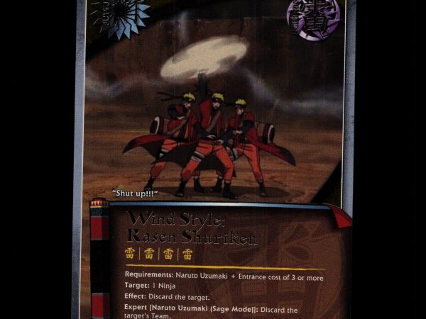 Wind Style: Rasen Shuriken - 907 - NM - 1st Edition Foil - S24 - Naruto CCG - D4-48