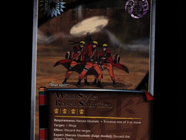 Wind Style: Rasen Shuriken - 907 - NM - 1st Edition Foil - S24 - Naruto CCG - D4-49