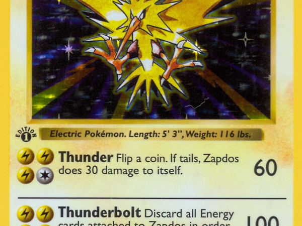 Zapdos (16/102) (Shadowless) [Base Set 1st Edition]